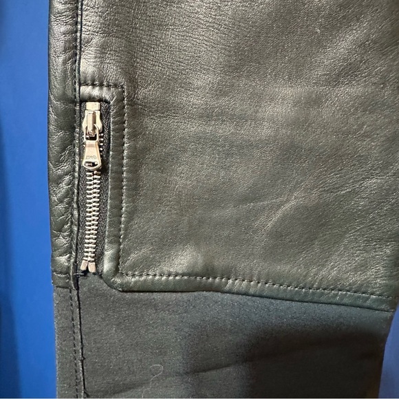 3.1 Phillip Lim Wader Leather Zipper Black Biker Pants - Picture 7 of 13